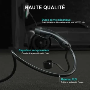 Câble recharge Type 2 22 kW triphasé