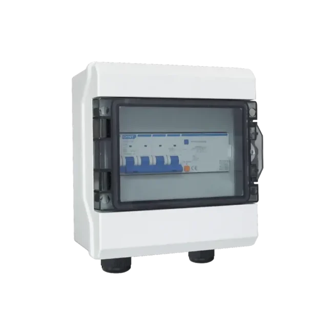 Boîtier protection AC triphasé pour installation solaire autoconsommation — La Réunion