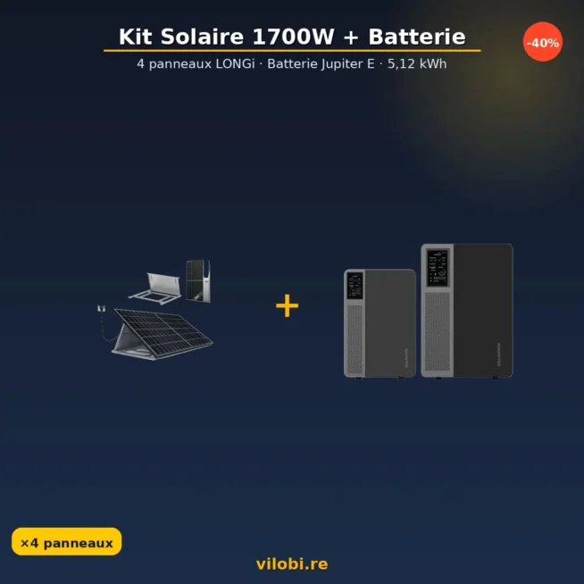 Kit solaire 1700W + batterie Marstek Jupiter E 5,12 kWh — La Réunion