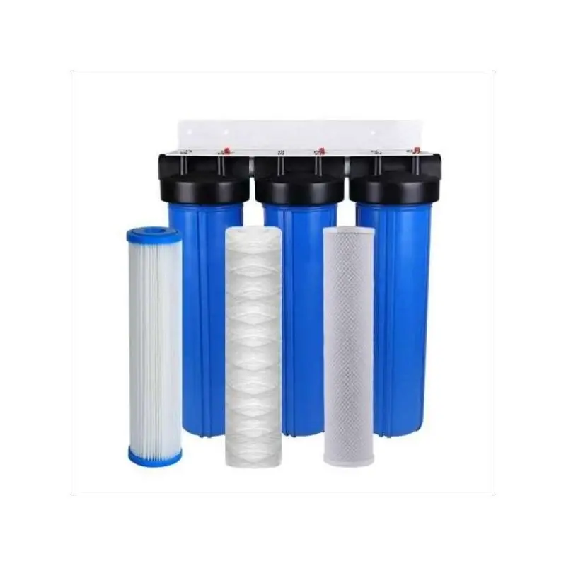 Kit 3 cartouches Triplex Big Blue 20 pouces — remplacement filtration eau La Réunion