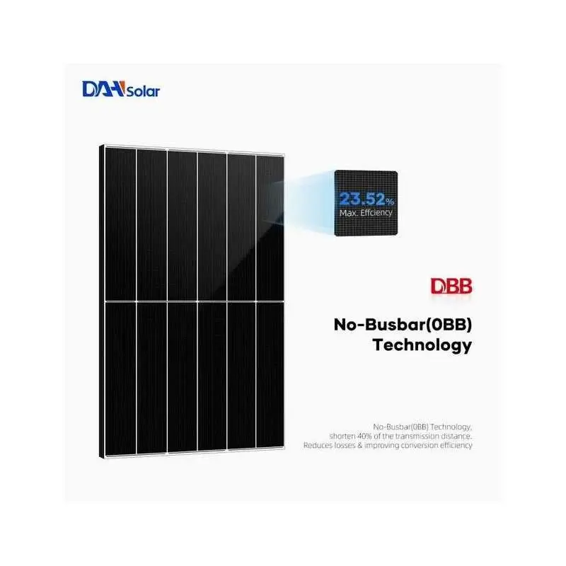 Panneau bifacial 460W face arrière bifaciale